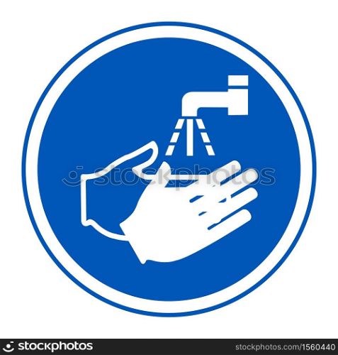 PPE Icon.Wash Your Hand Symbol Isolate On White Background,Vector Illustration EPS.10