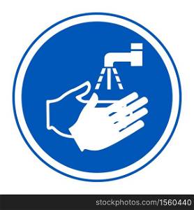PPE Icon.Wash Your Hand Symbol Isolate On White Background,Vector Illustration EPS.10