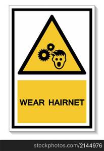 PPE Icon.Wear Hairnet Symbol Sign Isolate On White Background,Vector Illustration EPS.10