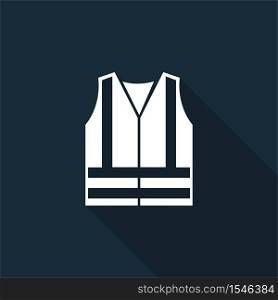 PPE Icon.Wear High Visibilty Clothing Symbol Sign Isolate On Black Background,Vector Illustration