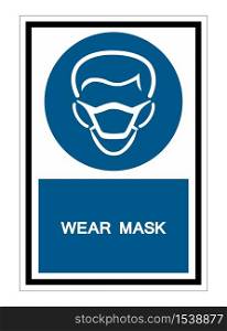 PPE Icon.Wear Mask Symbol Sign Isolate On White Background,Vector Illustration EPS.10