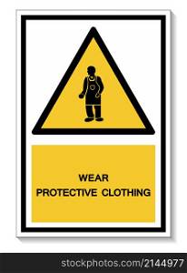 PPE Icon.Wear Protective Clothing Symbol Isolate On White Background,Vector Illustration EPS.10