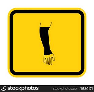 PPE Icon.Wear Tackle Hand Symbol Isolate On White Background,Vector Illustration EPS.10