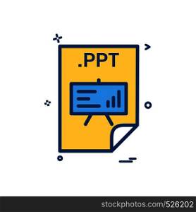 PPT application download file files format icon vector design