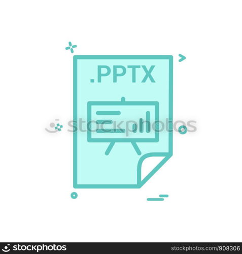 PPTX application download file files format icon vector design