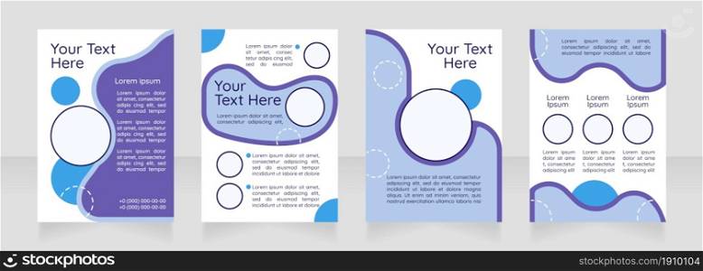 Practical guide blank brochure layout design. Teaching new employees. Vertical poster template set with empty copy space for text. Premade corporate reports collection. Editable flyer paper pages. Practical guide blank brochure layout design