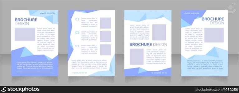 Practical training offering blank brochure layout design. Prep school. Vertical poster template set with empty copy space for text. Premade corporate reports collection. Editable flyer paper pages. Practical training offering blank brochure layout design