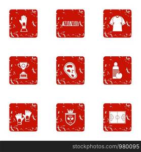 Practice session icons set. Grunge set of 9 practice session vector icons for web isolated on white background. Practice session icons set, grunge style