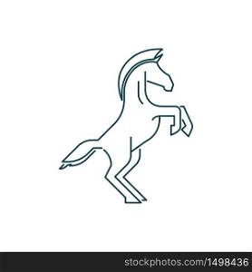 Prancing Horse Symbol in Elegant Line Art