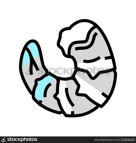prawn seafood color icon vector. prawn seafood sign. isolated symbol illustration. prawn seafood color icon vector illustration