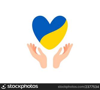 Pray for Ukraine. Hands holding heart of Ukraine. Stop war in Ukraine. Illustration of peace. Protection from Russian invaders. Stop war and military attack in Ukraine.. Pray for Ukraine. Hands holding heart of Ukraine. Stop war in Ukraine. Illustration of peace. Protection from Russian invaders. Stop war and military attack in Ukraine