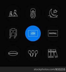 prayer , lamp , lantern , crecent , train , card , paypal , files , balloons , lips , icon, vector, design, flat, collection, style, creative, icons