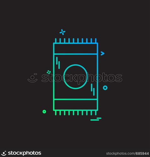 Prayer mat icon design vector