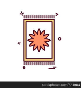 Prayer mat icon design vector