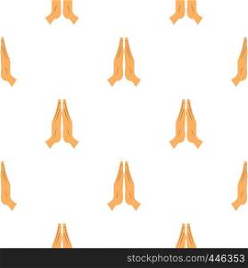 Prayer pattern seamless background in flat style repeat vector illustration. Prayer pattern seamless