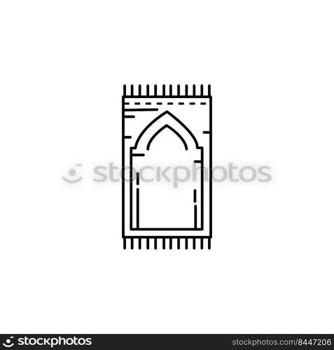 prayer rug icon logo vector design template