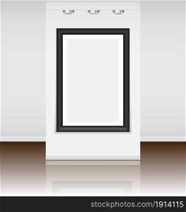 Pre-made virtual art gallery with a big frame just to instal a picture. Pre-made virtual art gallery