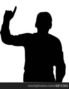 Preacher or Man pointing with finfer upwards