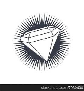 precious diamond gemstone theme vector art illustration. diamond gemstone
