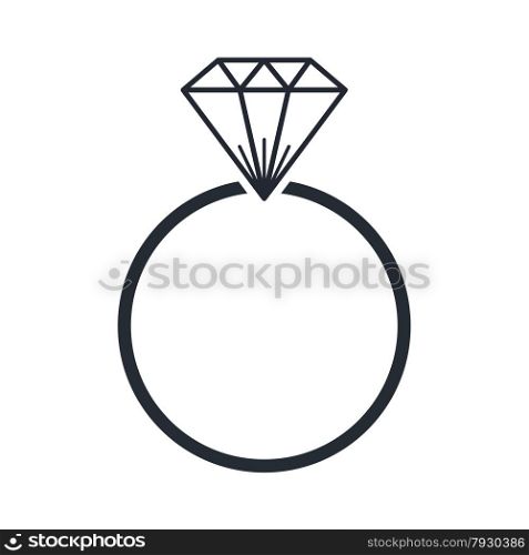 precious diamond gemstone theme vector art illustration. diamond ring