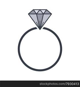 precious diamond gemstone theme vector art illustration. diamond ring
