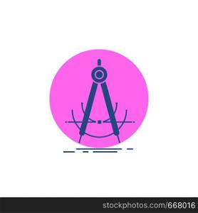 Precision, accure, geometry, compass, measurement Glyph Icon.. Vector EPS10 Abstract Template background