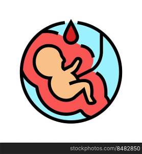 pregnancy hiv transmission color icon vector. pregnancy hiv transmission sign. isolated symbol illustration. pregnancy hiv transmission color icon vector illustration