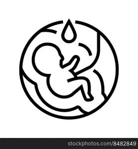 pregnancy hiv transmission line icon vector. pregnancy hiv transmission sign. isolated contour symbol black illustration. pregnancy hiv transmission line icon vector illustration