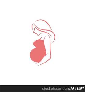 Pregnancy logo icon design illustration template 