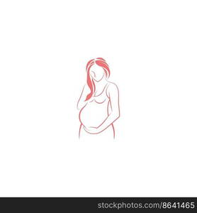 Pregnancy logo icon design illustration template 