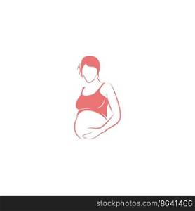 Pregnancy logo icon design illustration template 