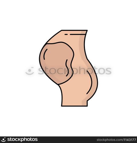 pregnancy, pregnant, baby, obstetrics, fetus Flat Color Icon Vector