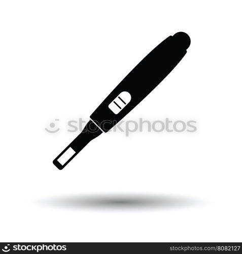 Pregnancy test icon. White background with shadow design. Vector illustration.