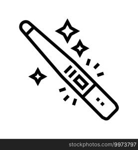 pregnancy test line icon vector. pregnancy test sign. isolated contour symbol black illustration. pregnancy test line icon vector illustration
