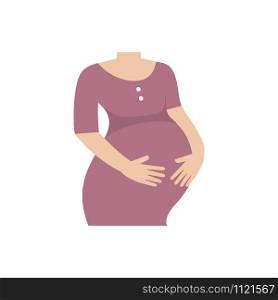 Pregnancy woman. Flat vector illustration