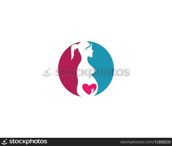 Pregnant logo template