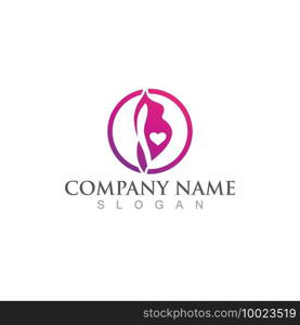 Pregnant logo template vector icon illustration design