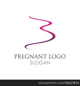 Pregnant logo template vector icon illustration design