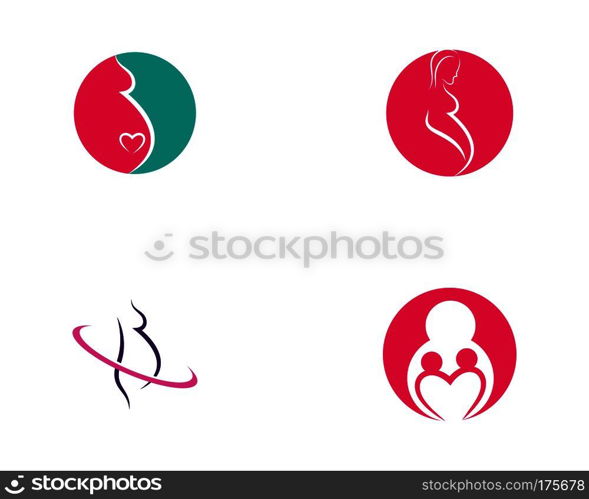 Pregnant logo template vector icon illustration design