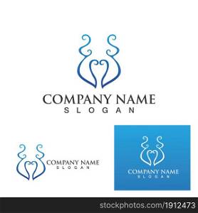 Pregnant logo template vector icon illustration design