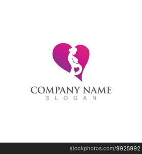 Pregnant logo template vector icon illustration design