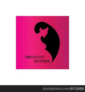 pregnant mother icon logo design template