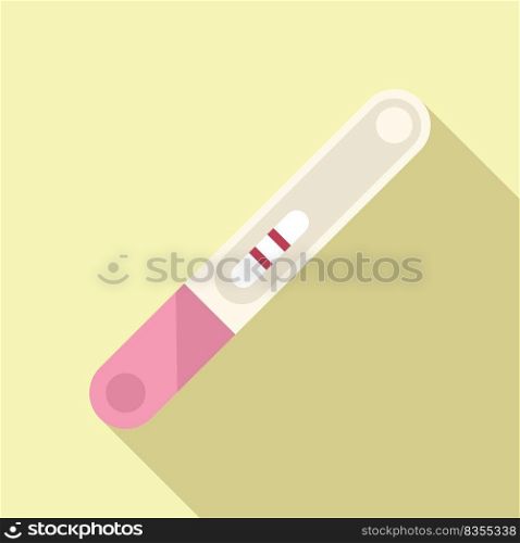 Pregnant test icon flat vector. Family doctor. Patient hospital. Pregnant test icon flat vector. Family doctor