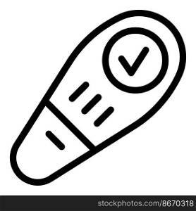 Pregnant test kit icon outline vector. Positive stick. Negative test. Pregnant test kit icon outline vector. Positive stick