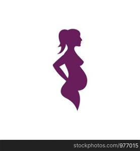 Pregnant vector icon illustration design template