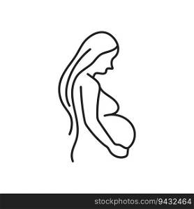  Pregnant vector logo design mother template