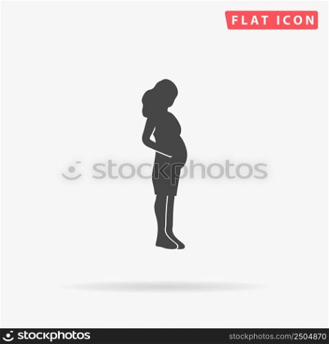 Pregnant Woman flat vector icon. Hand drawn style design illustrations.. Pregnant Woman flat vector icon. Hand drawn style design illustrations