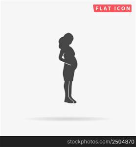 Pregnant Woman flat vector icon. Hand drawn style design illustrations.. Pregnant Woman flat vector icon. Hand drawn style design illustrations