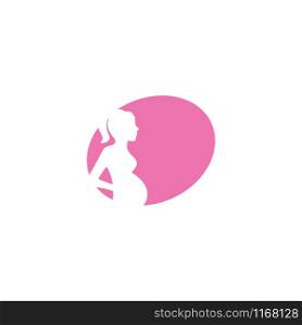 Pregnant woman graphic design template vector isolated