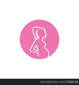 Pregnant woman graphic design template vector isolated